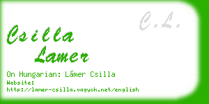 csilla lamer business card