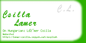 csilla lamer business card